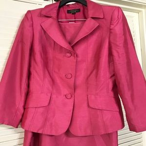 Hot Pink Tahari Skirt Suit Size 10